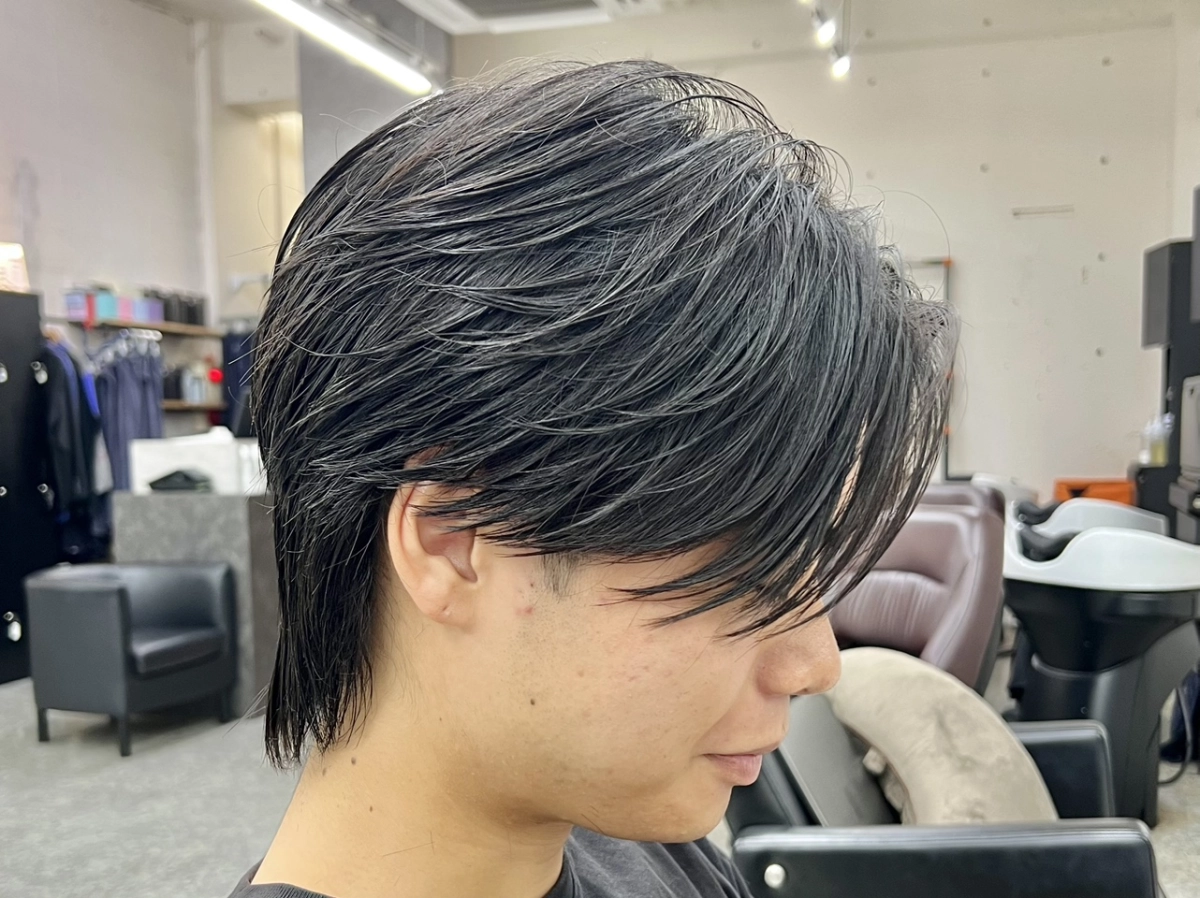 重めマッシュを軽く見せる裏技UP