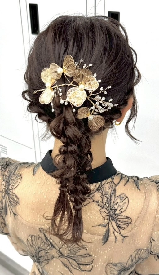 横浜駅徒歩5分｜結婚式ヘアセットなら人気の「編みおろしヘア」で華やかに