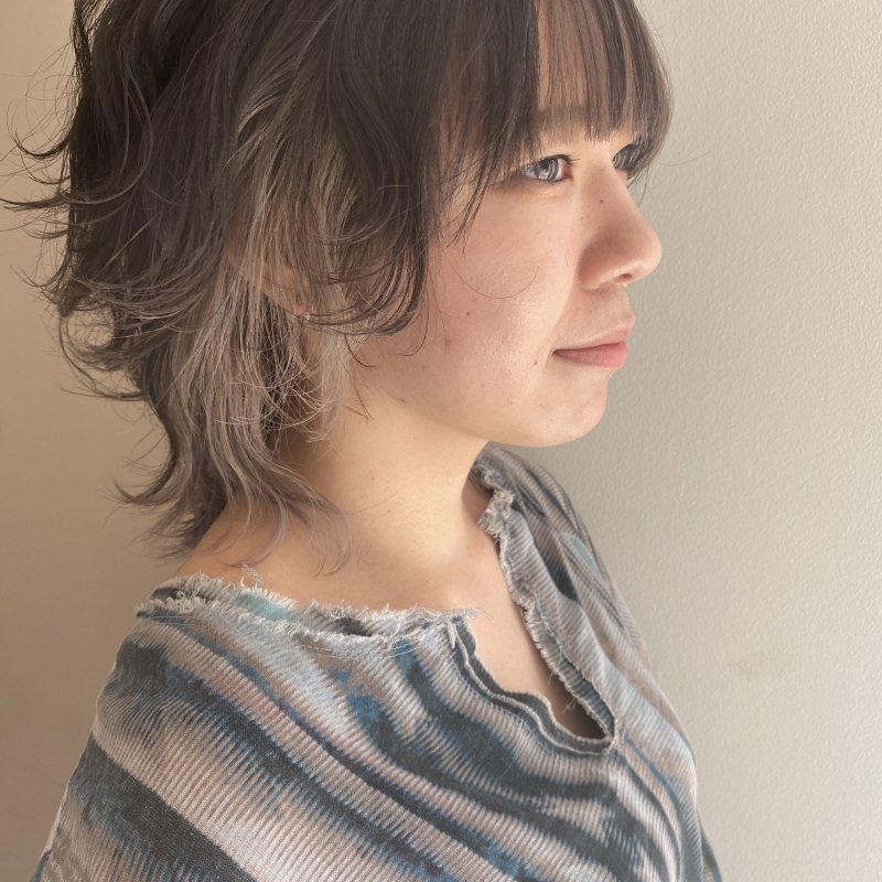 マッシュウルフ+インナーカラー＝♡♡♡