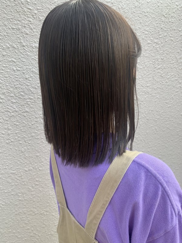 #ブルーグレージュで暗髪に