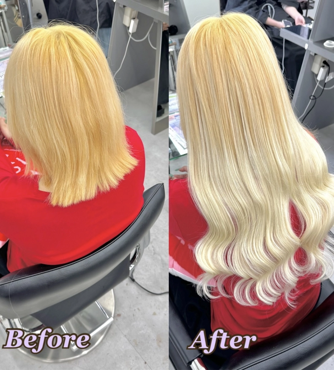 ブリーチ抜きっぱなしにシールエクステをプラス！自然になじむロングヘアならSTYLE YOKOHAMAへ