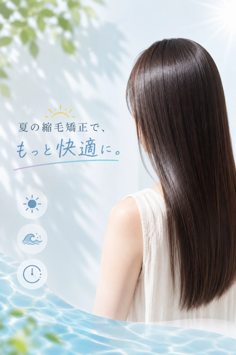 夏に縮毛矯正をかけるメリットとは？