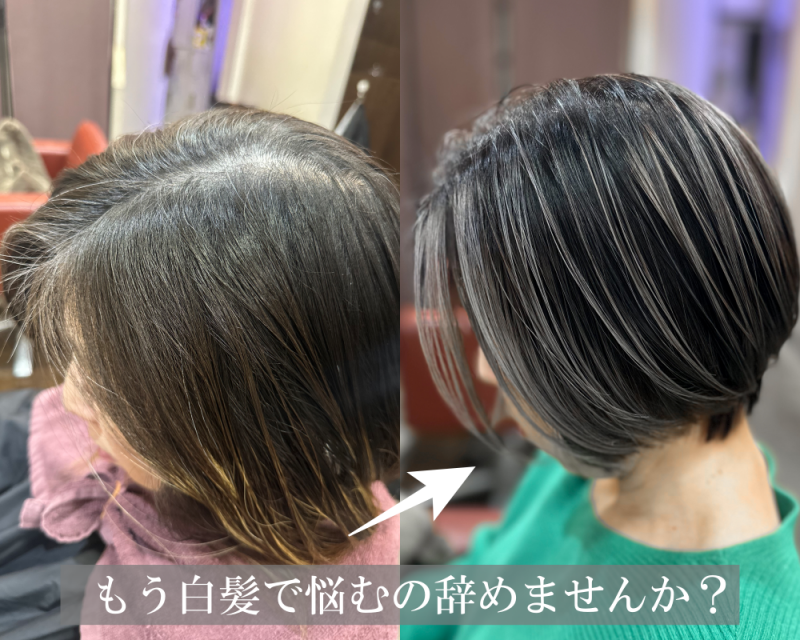 その髪老けて見えますよ？