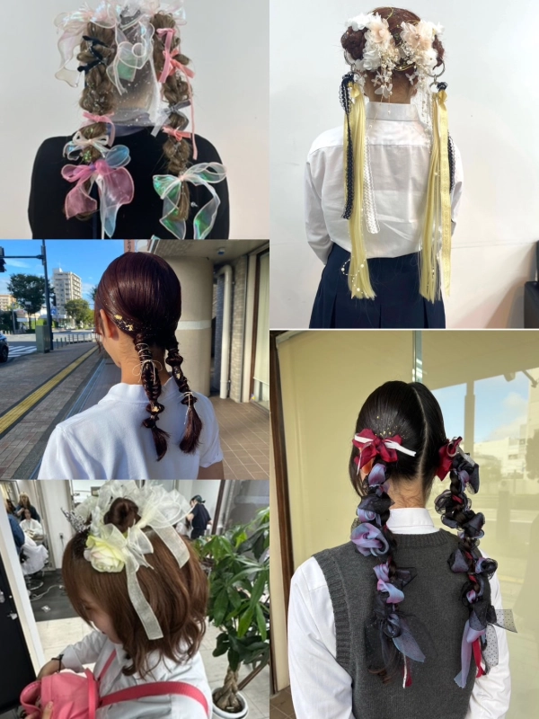 体育祭ヘア