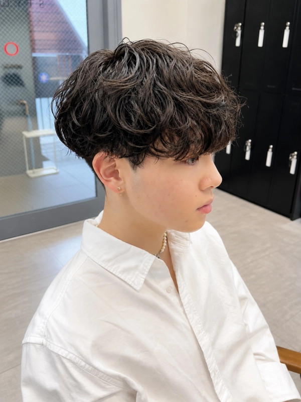 メンズカット40%シャドウパーマ