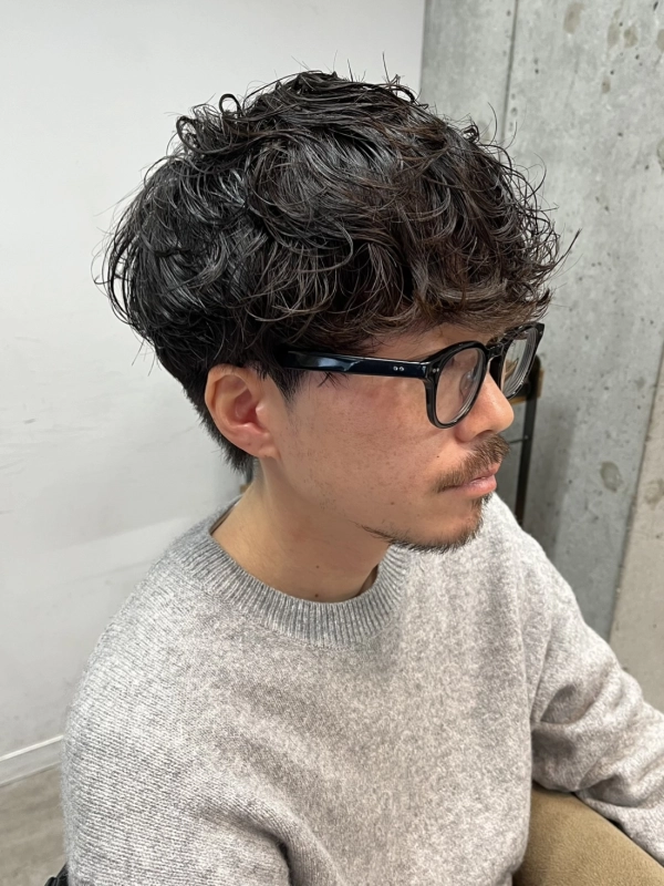 メンズカット40%シャドウパーマ