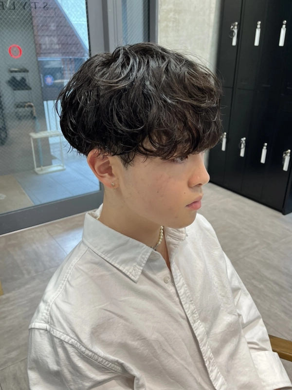 メンズカット40%シャドウパーマ