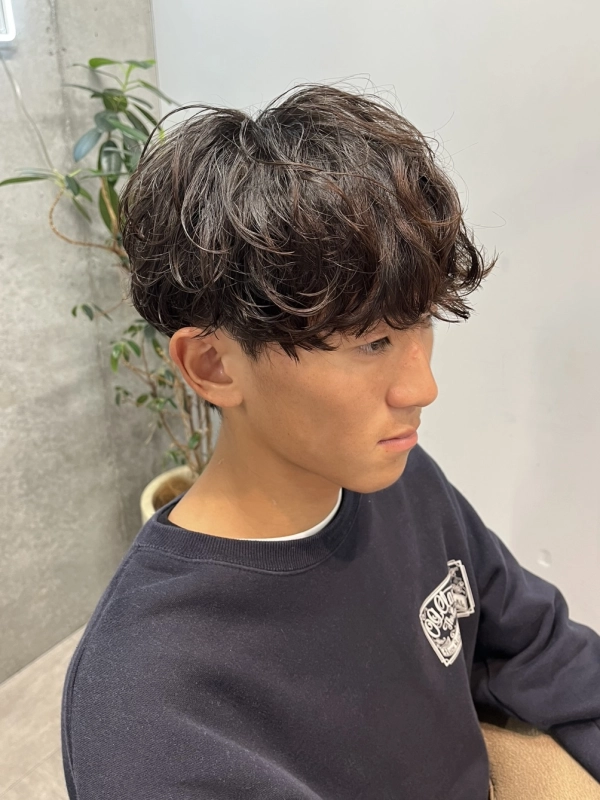 メンズカット40%シャドウパーマ