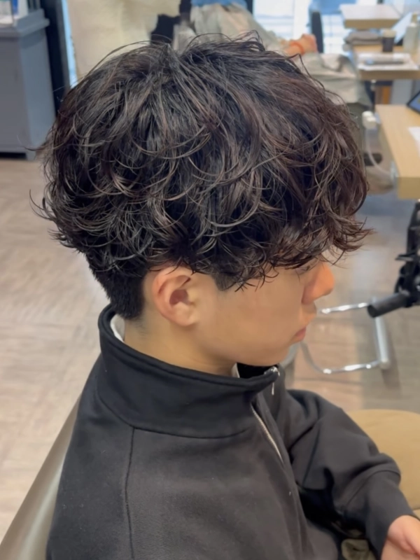 メンズカット40%シャドウパーマ