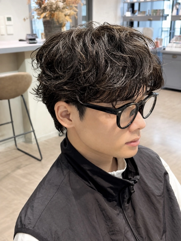 メンズカット40%シャドウパーマ
