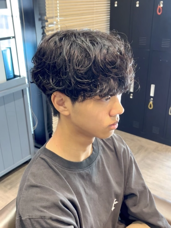 メンズカット40%シャドウパーマ