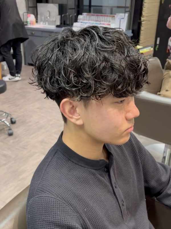 メンズカット60%シャドウパーマ