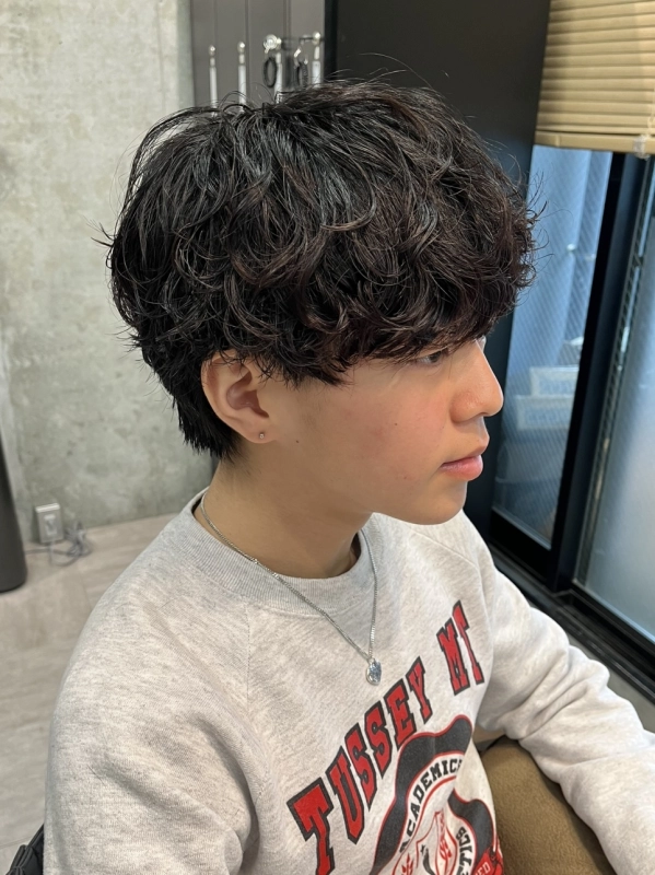 メンズカット40%シャドウパーマ