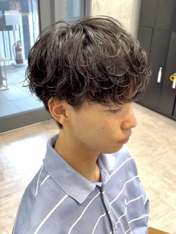 メンズカット40%シャドウパーマ