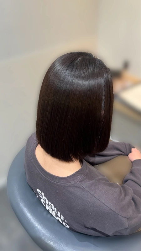 ボブ×縮毛矯正