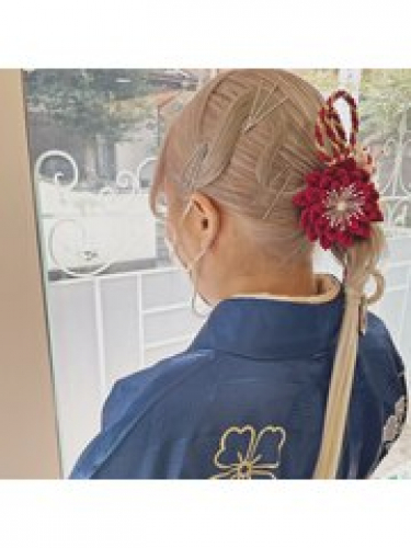 個性派ヘアアレンジ　卒業式