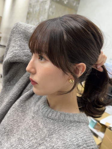 結んでも可愛い顔まわり