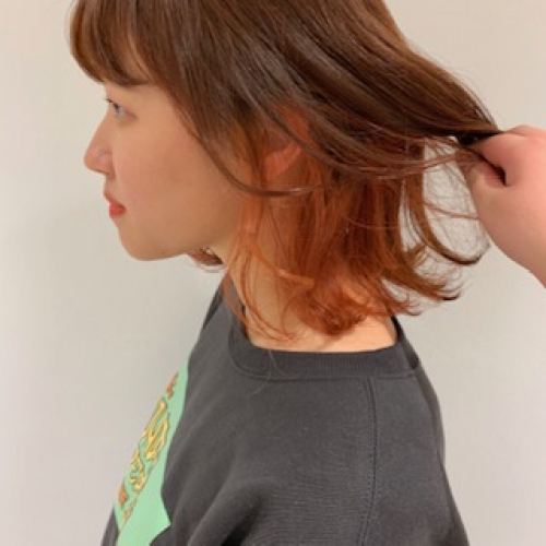 こなれベージュ×インナーオレンジ