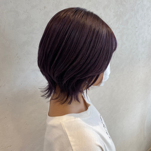 ウルフボブ×ヴァイオレットベージュ