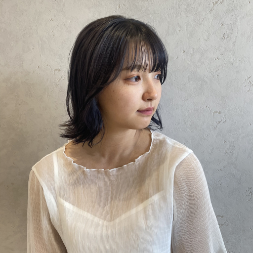 ダークグレージュ×ボブ