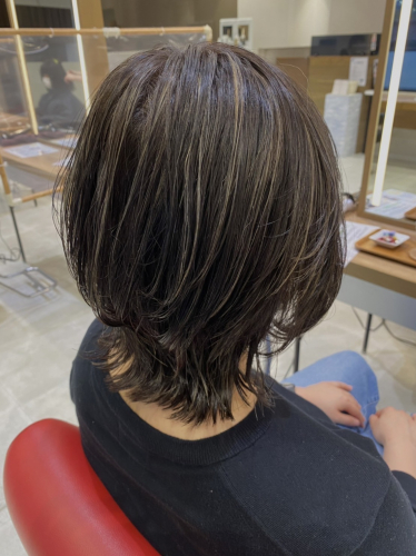 白髪ぼかしハイライト