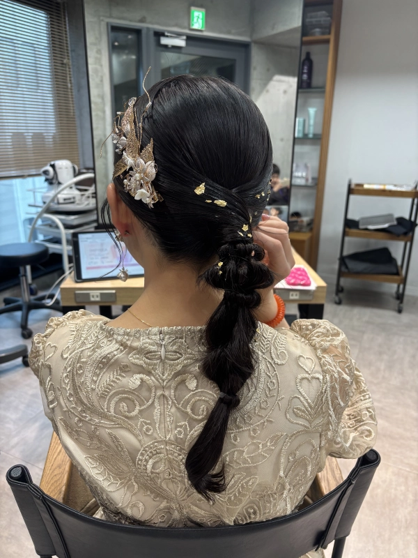 編みおろしアレンジ