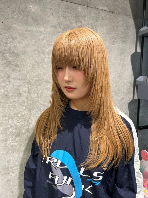 ミルクティーベージュ×レイヤーカット