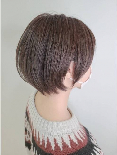 自然な丸みのショートボブ×髪質改善