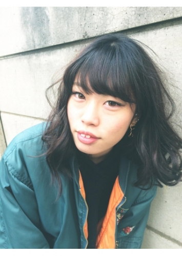 ストリート風 巻き髪