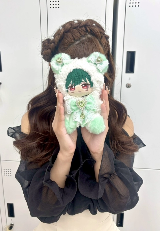 横浜で推し活ヘアメ/くるみちゃん/推し活ヘアセット/推し活ヘアアレンジ/リボン/シュシュ/横浜推し活ヘアメ/横浜推し活ヘアセット/横浜推し活ヘアアレンジ/立体リボン/リボン・ハートツイン・量産型ヘアメ/ライブ前/イベント前/猫耳ヘア/クラゲヘア