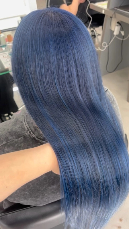 横浜駅近郊徒歩5分｜シールエクステンション×ダブルカラーでつくるブルーハイライト