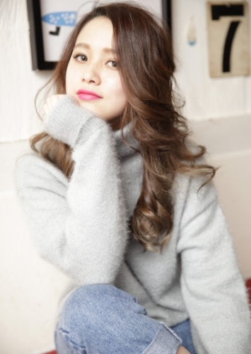 外人風×ロング×アッシュ