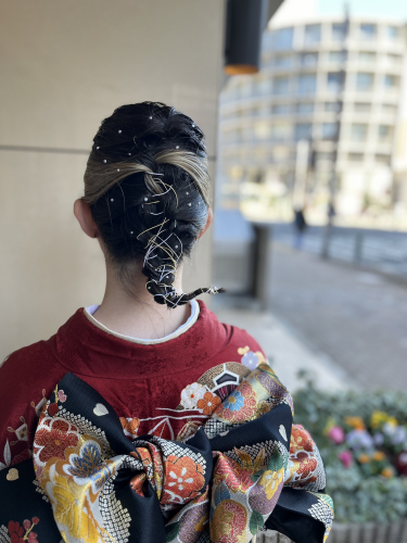 編み込みおさげヘアアレンジ