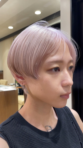 ペールパープルベージュ×ショート