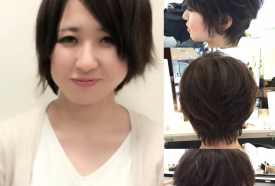 新入生（あやちゃん）のカット、カラー^_^