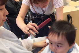 祝１歳！そうくん初カット♪