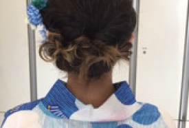 浴衣のヘアセット&着付け